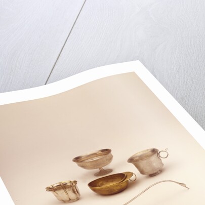 Four Wine Cups and Ladle by Unknown