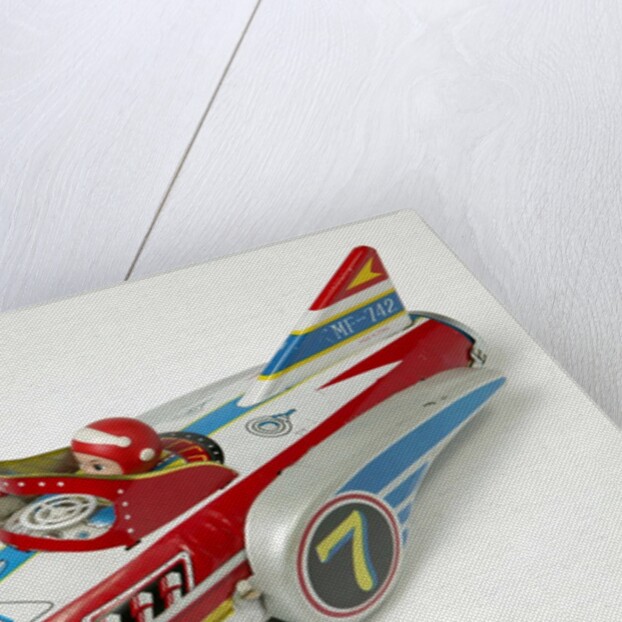 Mechanical toy speed boat by Unknown