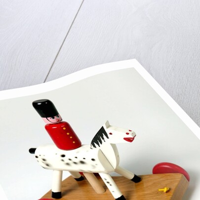 Pull along guardsman on horseback by Escor Toys
