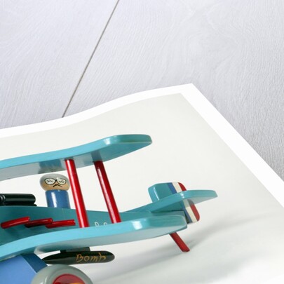 Toy aeroplane with detachable magnetic bomb by Dik Garrood
