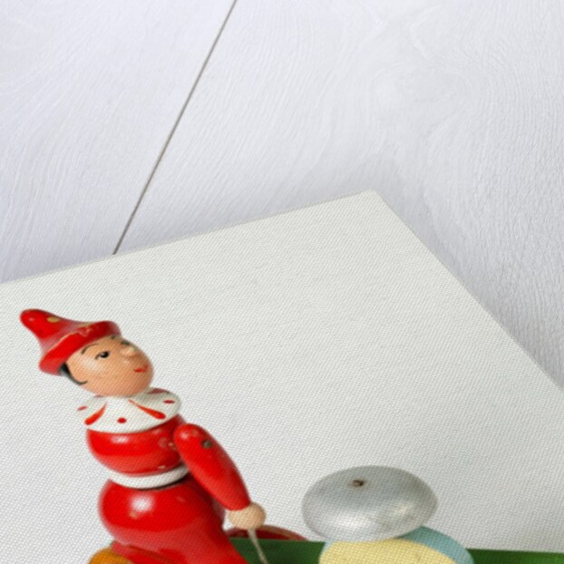 Pull along toy clown by Unknown