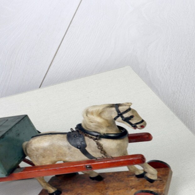 Toy horse and cart by Unknown
