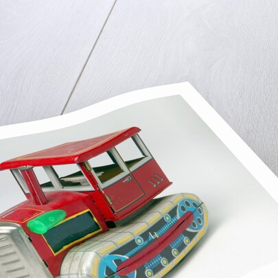 Mechanical toy tractor by Unknown