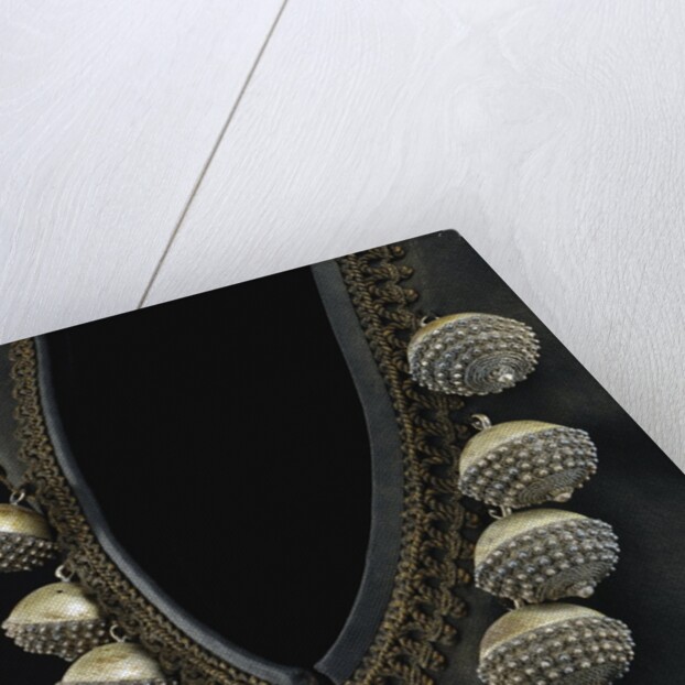 Waistcoat, detail of buttons. Wurttenburg, Germany, mid-19th century by Unknown