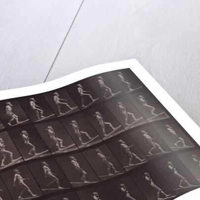 Man ascending and descending incline by Eadweard Muybridge