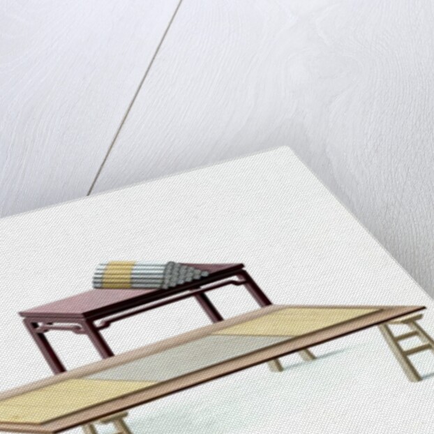 Man making incense sticks by Unknown
