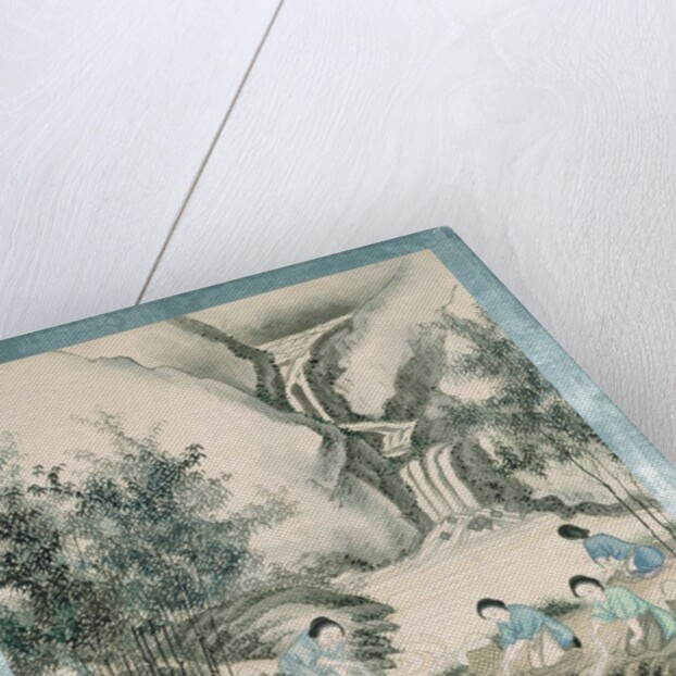 Washing silk thread in the river by Jun Wu