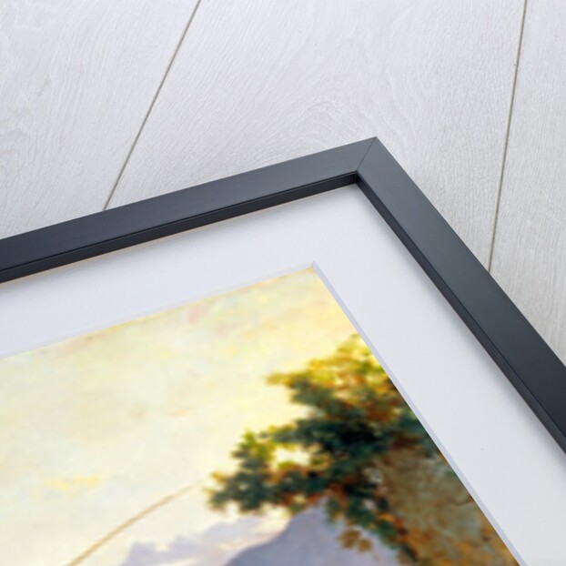 Oil painting of a man fishing by François Bocion