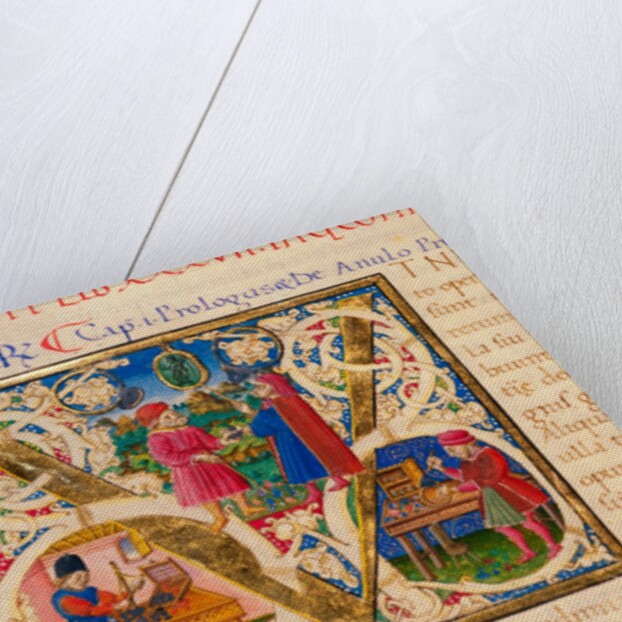 Initial V, from Pliny's Natural History. Italy, mid-15th century by Pliny the Elder