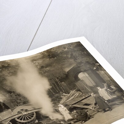 The train crash scene from Cecil Raleigh and Henry Hamilton's The Whip at Drury Lane Theatre by Unknown