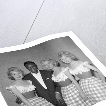 Beverley Sisters and Nat King Cole by Harry Hammond