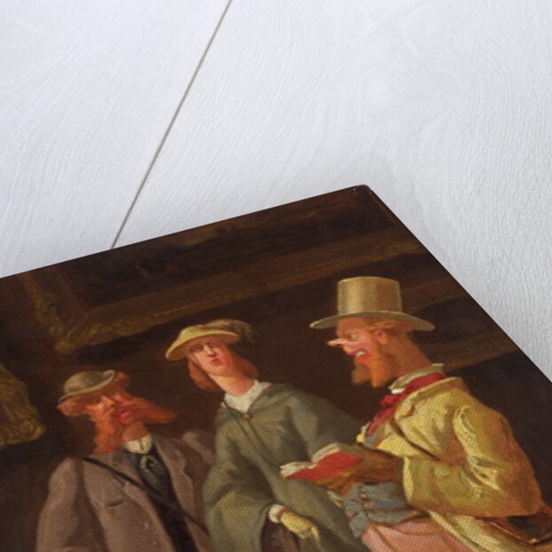English Tourists at the Louvre, attributed to Philippe Jacques Linder by Philippe Jacques Linder