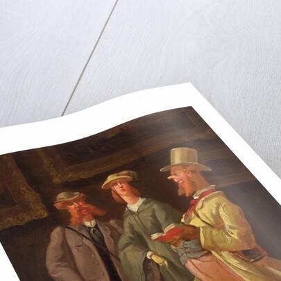 English Tourists at the Louvre, attributed to Philippe Jacques Linder by Philippe Jacques Linder