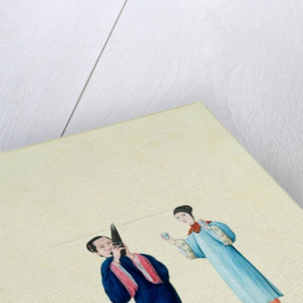 A Woman Playing a Sheng by Unknown