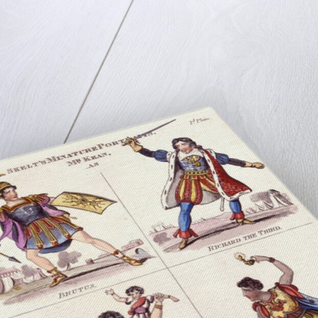 Skelt's Miniature portraits, Mr. Kean as Brutus, Richard III, Rolla, and Othello by Anonymous