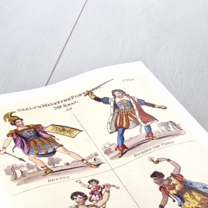 Skelt's Miniature portraits, Mr. Kean as Brutus, Richard III, Rolla, and Othello by Anonymous