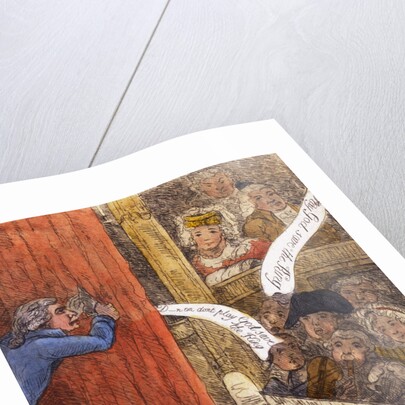 A Peep Behind the Curtain at Drury Lane by James Sayers