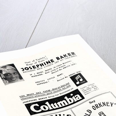 Programme featuring Josephine Baker in her first appearance in London in the Casino Theatre by Anonymous