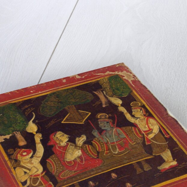 Rama and Sita attended by Lakshman and Hanuman. Marwar, India, 19th century by Unknown