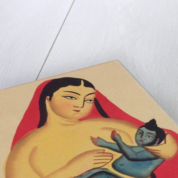 Krishna being nursed by Jasoda, his first mother by Nibaran Chandra Ghosh