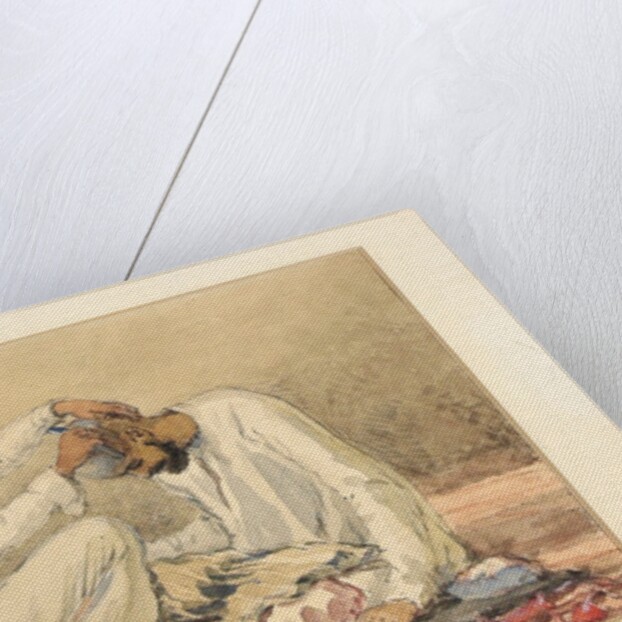 A muslim having his head shaved by William Carpenter