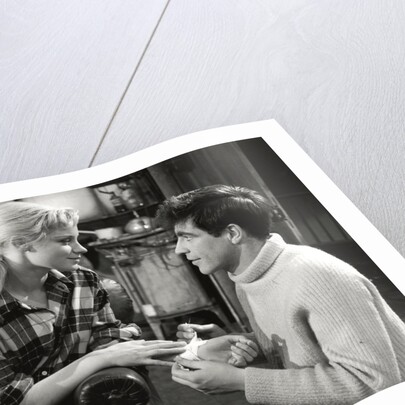 Alan Bates and Mary Ure in John Osborne's Look Back in Anger at the Royal Court Theatre by Houston Rogers