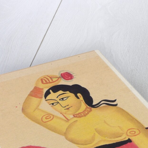 Courtesan with a mirror by Nibaran Chandra Ghosh