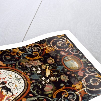 Side table, detail of top by Henry Flitcroft