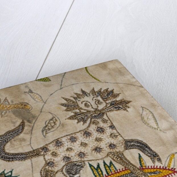 Cover, detail of a lion. England, early 17th century by unknown