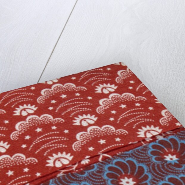 Dye recipe book with samples of printed cotton attached by Anonymous