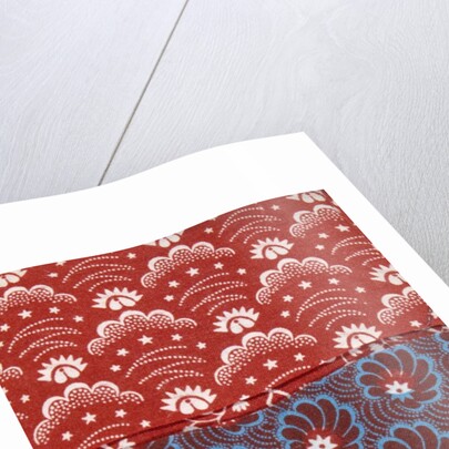 Dye recipe book with samples of printed cotton attached by Anonymous