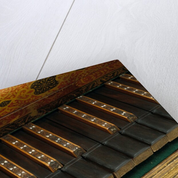 Virginal, detail of keyboard. Italy, late 16th century by Giovanni Baffo