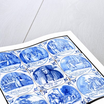Nine tiles depicting the Popish Plot. London, England, late 17th century by Jan Ariens van Hamme