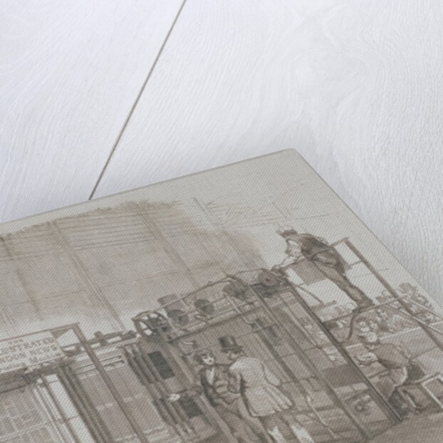 Patent Vertical Printing Machine in the Great Exhibition. England, 1851 by Anonymous