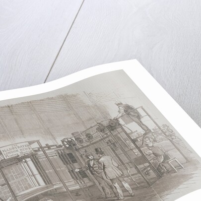 Patent Vertical Printing Machine in the Great Exhibition. England, 1851 by Anonymous