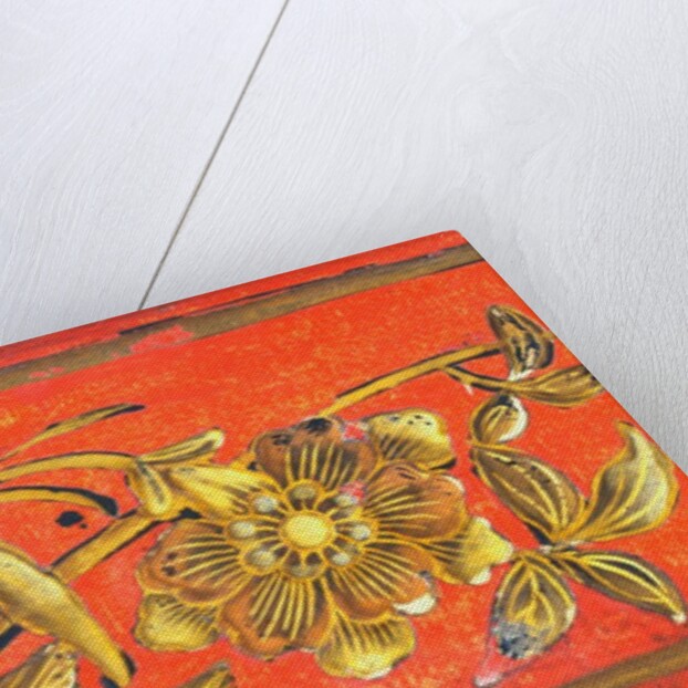 Scrolling chinoiserie flowers, detail by John Linnell