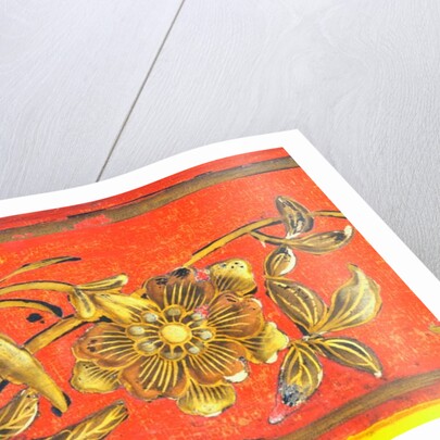 Scrolling chinoiserie flowers, detail by John Linnell