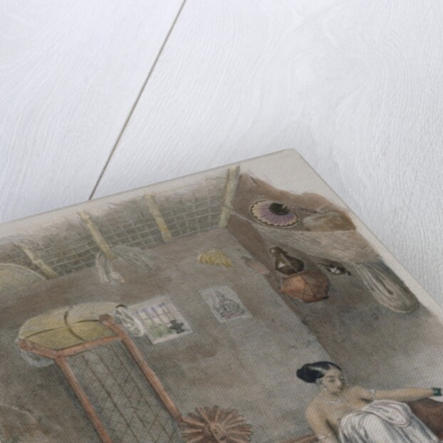 The interior of a hut in Bengal by Anonymous