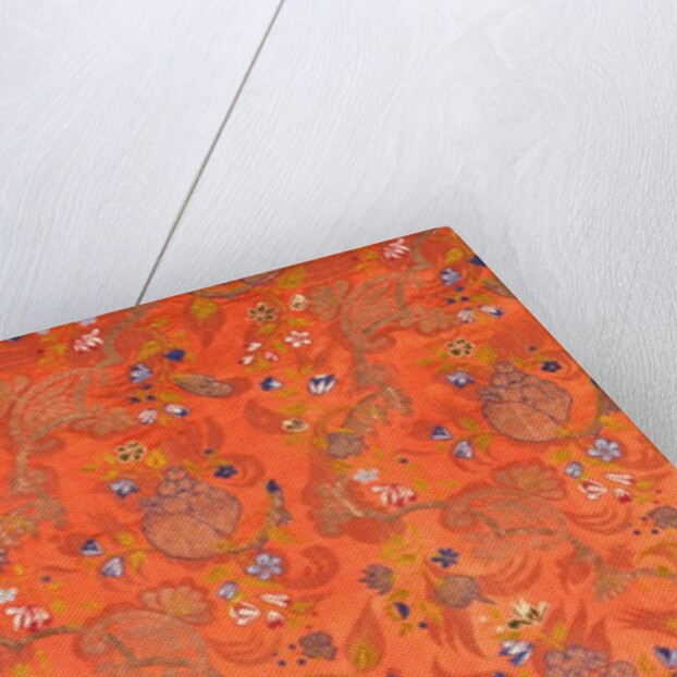 Dress fabric with floral and fruit motifs by Unknown