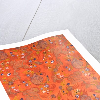 Dress fabric with floral and fruit motifs by Unknown