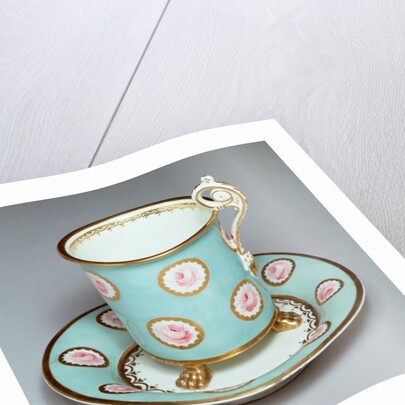 Chocolate cup and saucer by William Billingsley