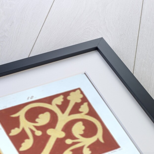 Tile design from album of medieval tile designs by William Godwin