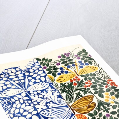 Butterflies and birds design by Charles Francis Annesley Voysey
