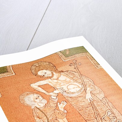 The Syon Cope, detail showing  St Thomas Placing His  Fingers in Christ's Wounds. England, early 14th century by Anonymous