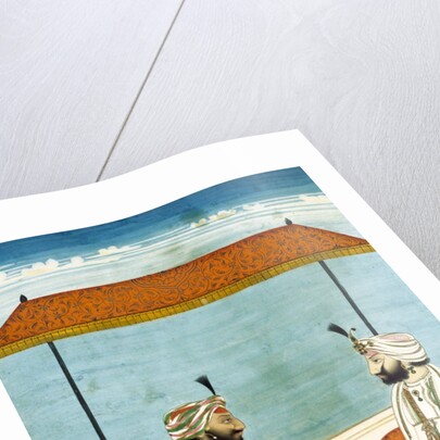 Two Sikh noblemen in conversation. Punjab, India, mid-19th century by Unknown