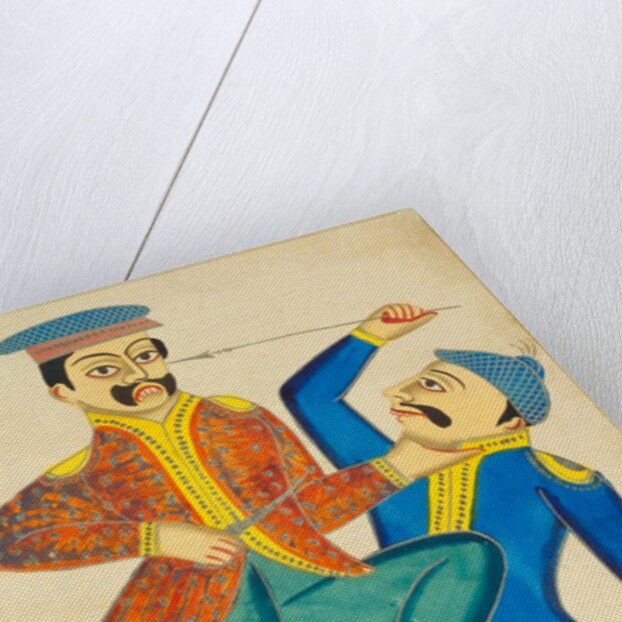 Two men fighting by Unknown