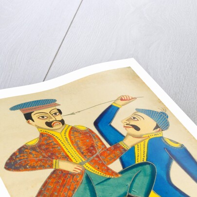 Two men fighting by Unknown