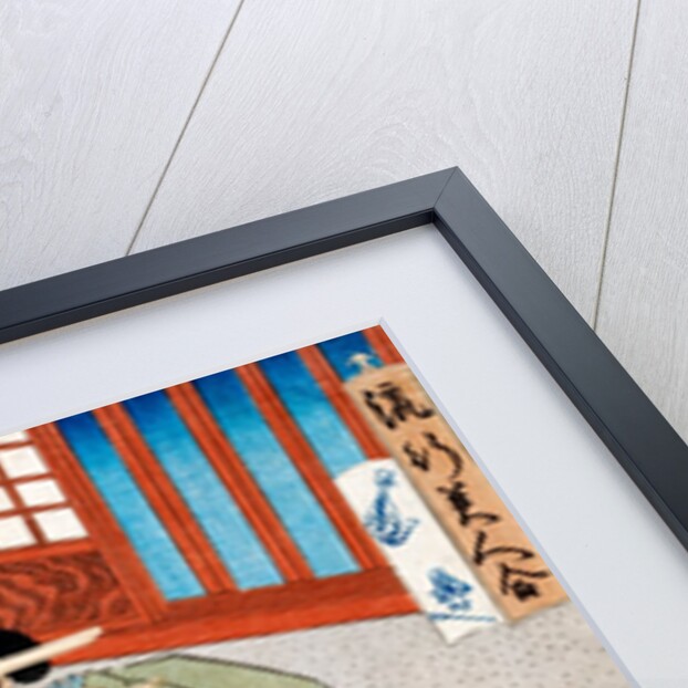 Woman tying her obi by Utagawa Kunisada