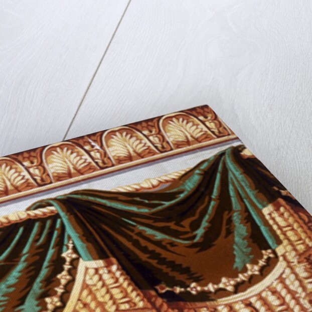 Wallpaper frieze with drapes by Thomas Avery