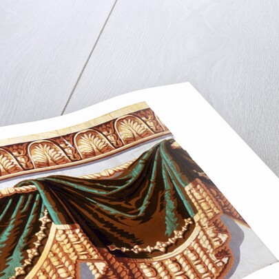 Wallpaper frieze with drapes by Thomas Avery